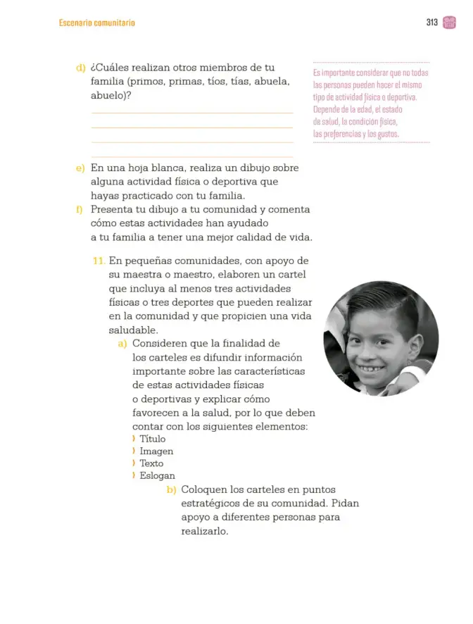 Página 316 de Proyectos Comunitarios. Libro de Educación Primaria Grado 3° Ciclo Escolar 2025 - 2026