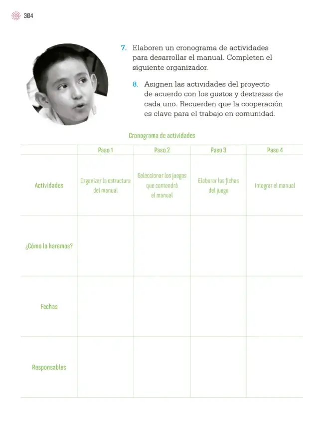 Página 307 de Proyectos de Aula. Libro de Educación Primaria Grado 4° Ciclo Escolar 2025 - 2026