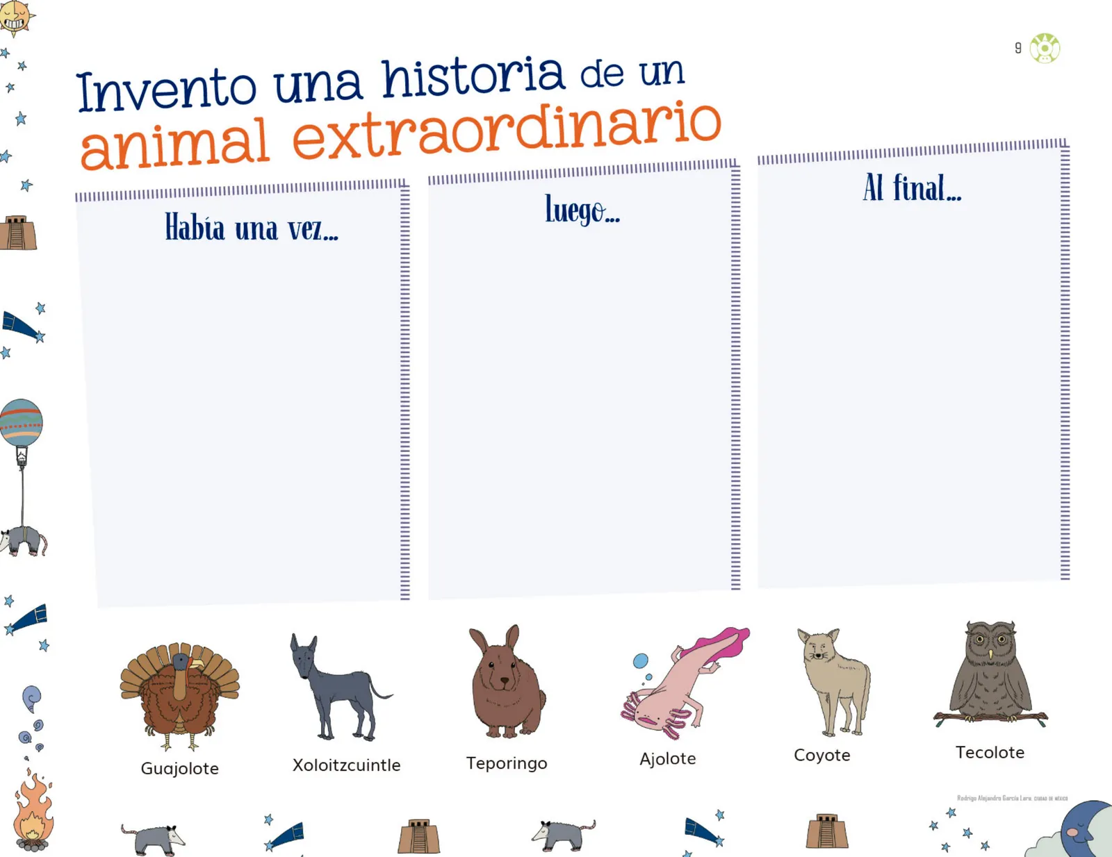 Página 10 de Explorar e imaginar con mi libro de Preescolar.   Libro de Educación Preescolar Grado 3°  Ciclo Escolar 2025 - 2026