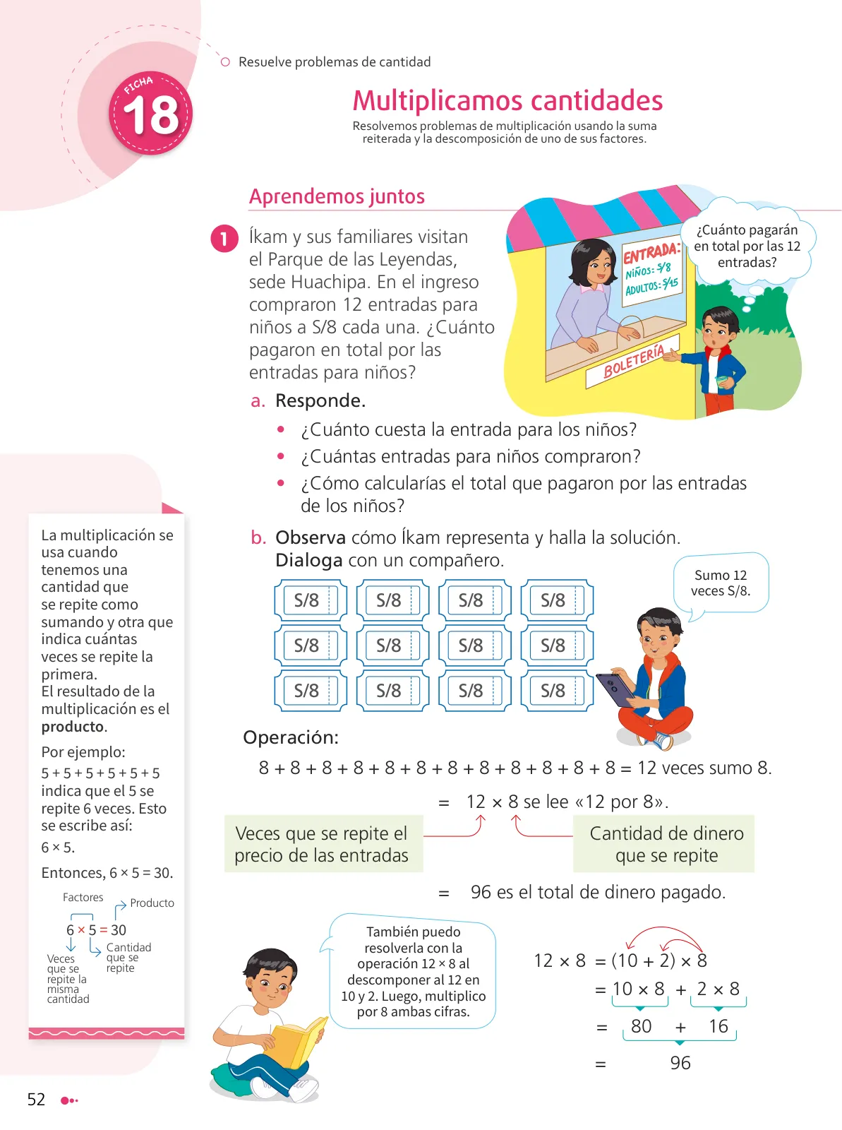 Miniatura página 54 de Texto de Matemática 4. Cuarto grado de Primaria · 2024