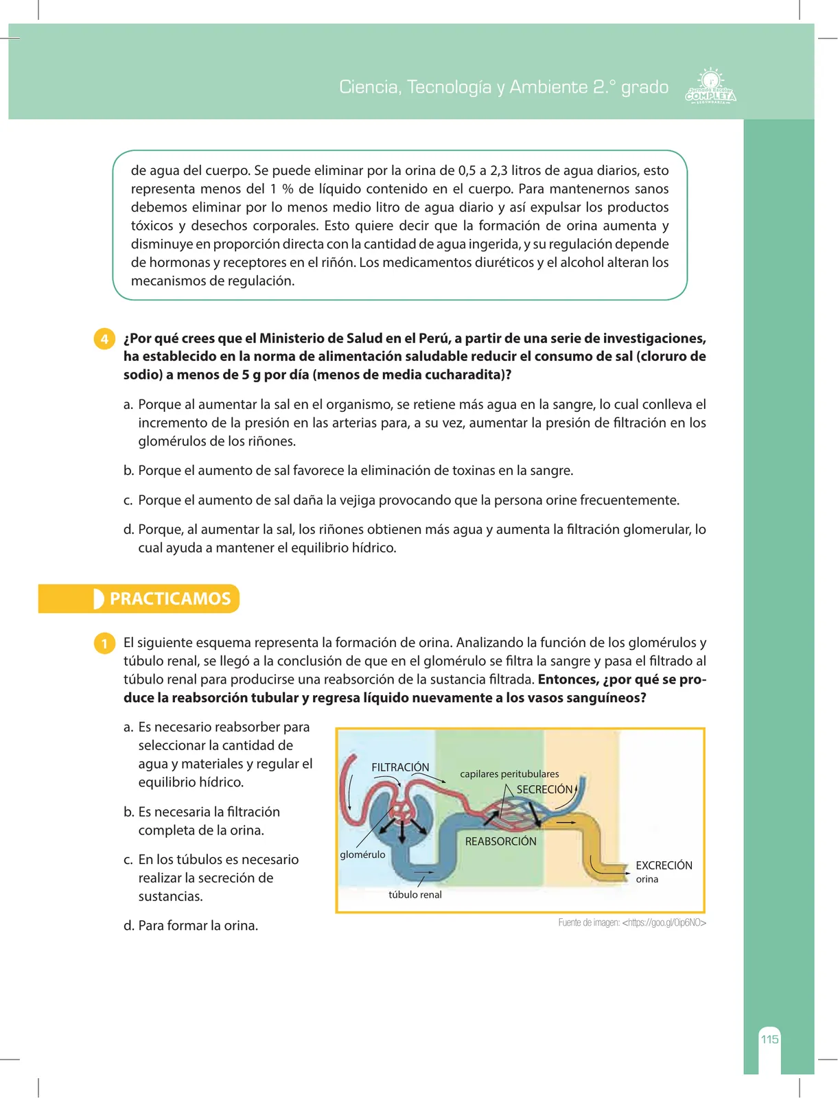 Página 115 de Ciencia, Tecnología y Ambiente 2 : cuaderno de reforzamiento pedagógico - JEC · 2016