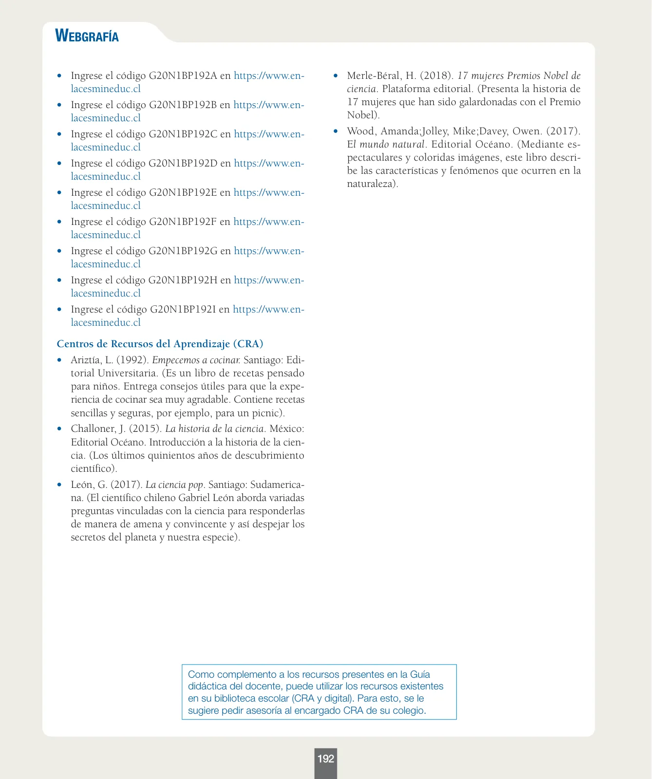 Miniatura página 193 de Ciencias Naturales – Primero Básico | Texto del Estudiante (MINEDUC) – Descargar PDF · 2024