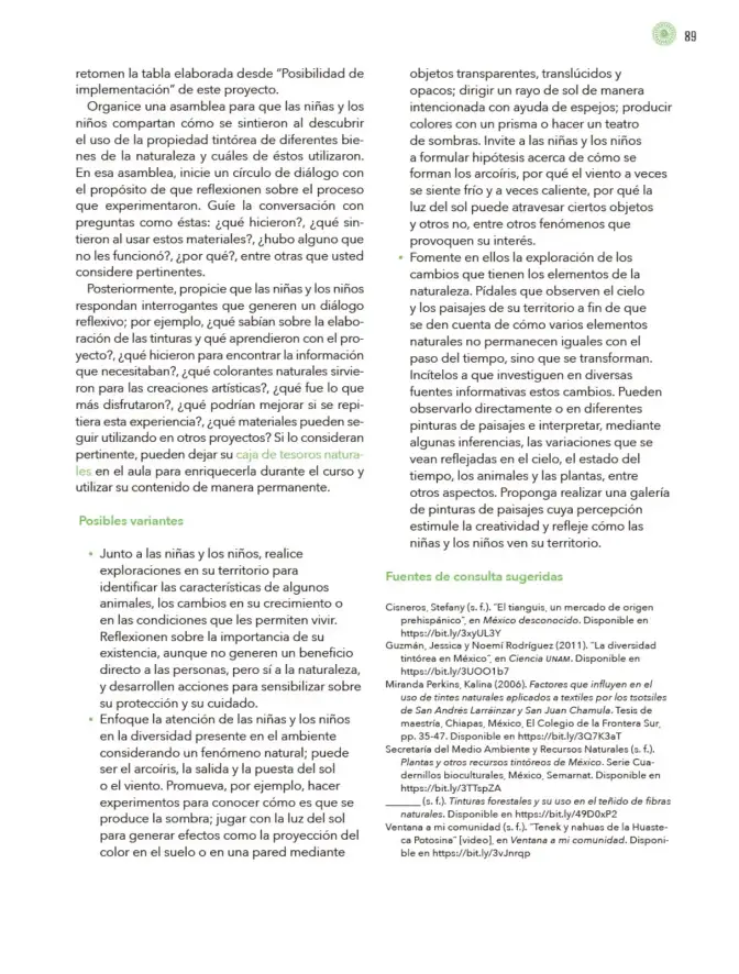 Página 90 de Modalidades de trabajo para la acción transformadora y el codiseño Libro de Educación Preescolar Grado 1°, 2°, 3° Ciclo Escolar 2025 - 2026