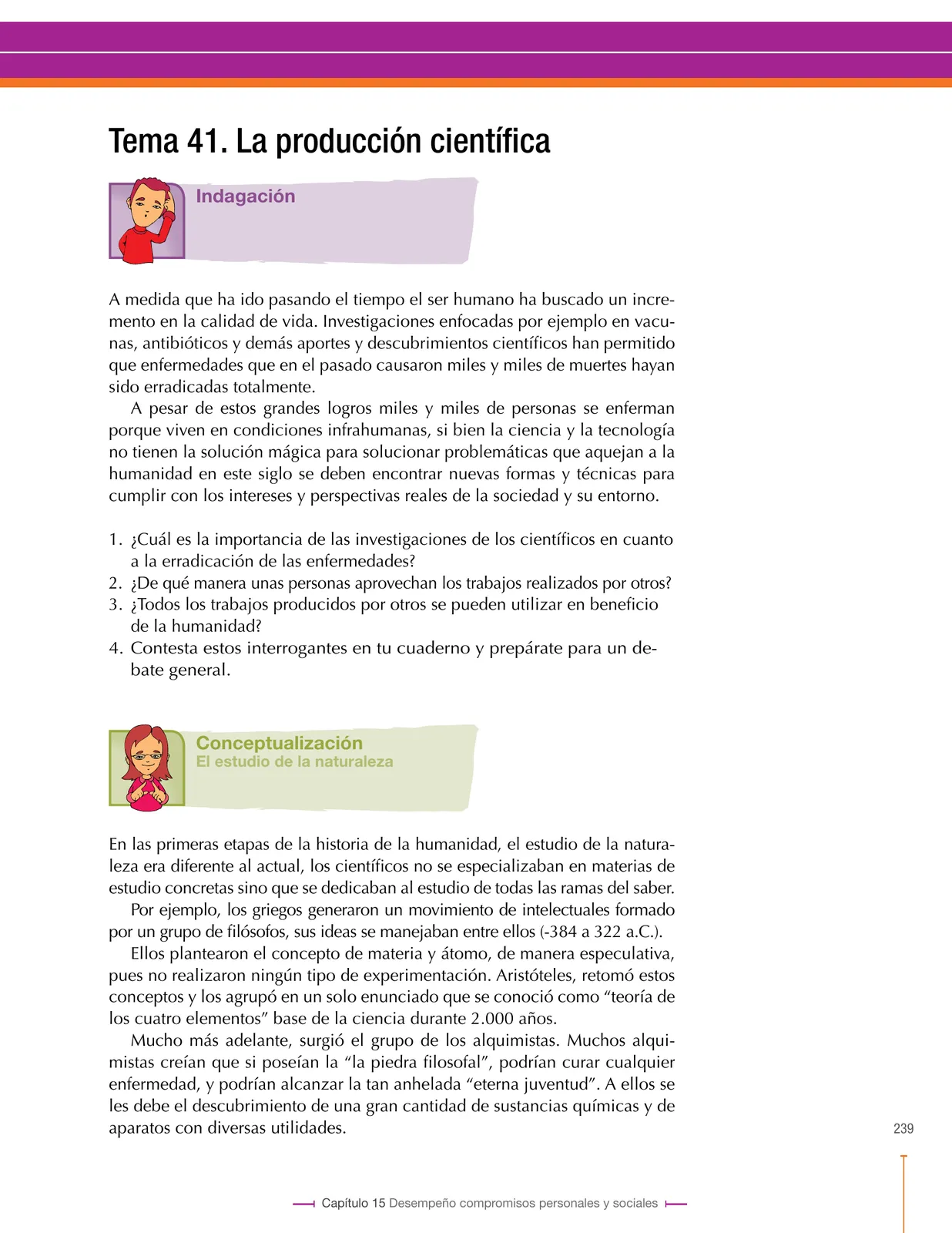 Página 239 de Ciencias Naturales 8° · Secundaria Activa