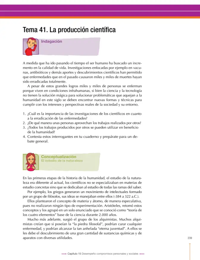 Página 239 de Ciencias Naturales 8° · Secundaria Activa
