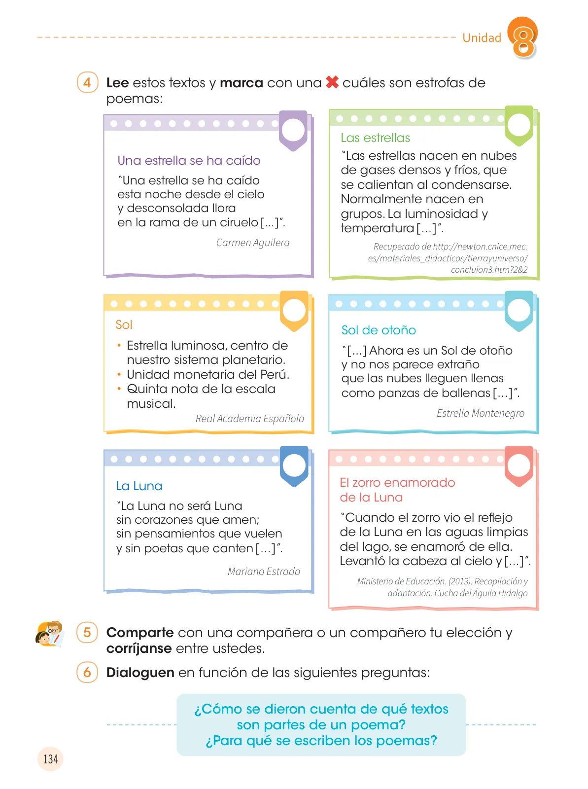 Miniatura página 136 de Comunicación 4 : cuaderno de trabajo para cuarto grado de Educación Primaria 2019 · 2019