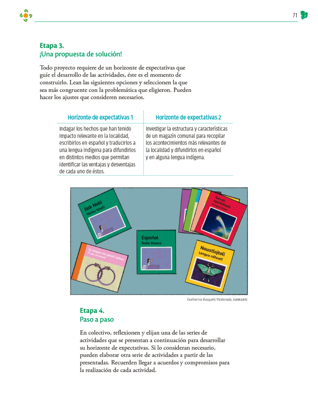 Página 72 de Colección Sk´asolil. Nuestro libro de Proyectos. Tomo III. Libro de Educación Telesecundaria Grado 2° Ciclo Escolar 2025 - 2026