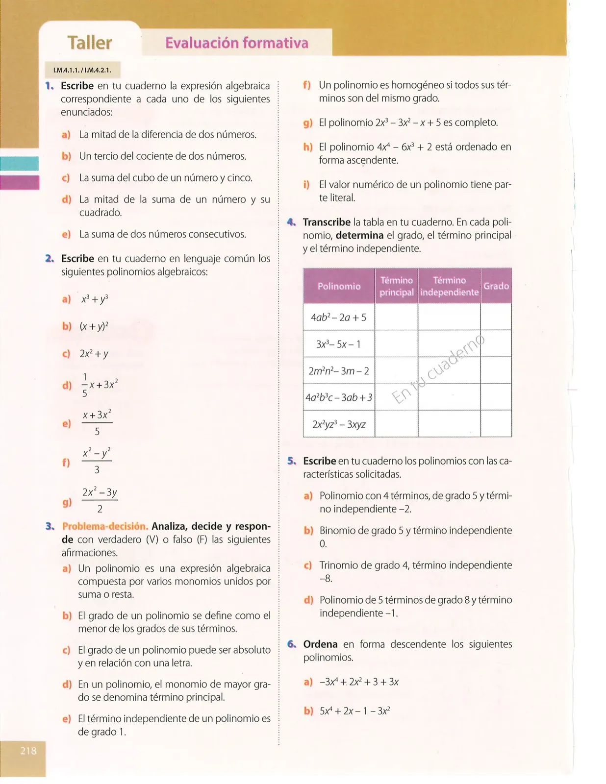 Miniatura página 218 de Matematica · 8 EGB · 2025