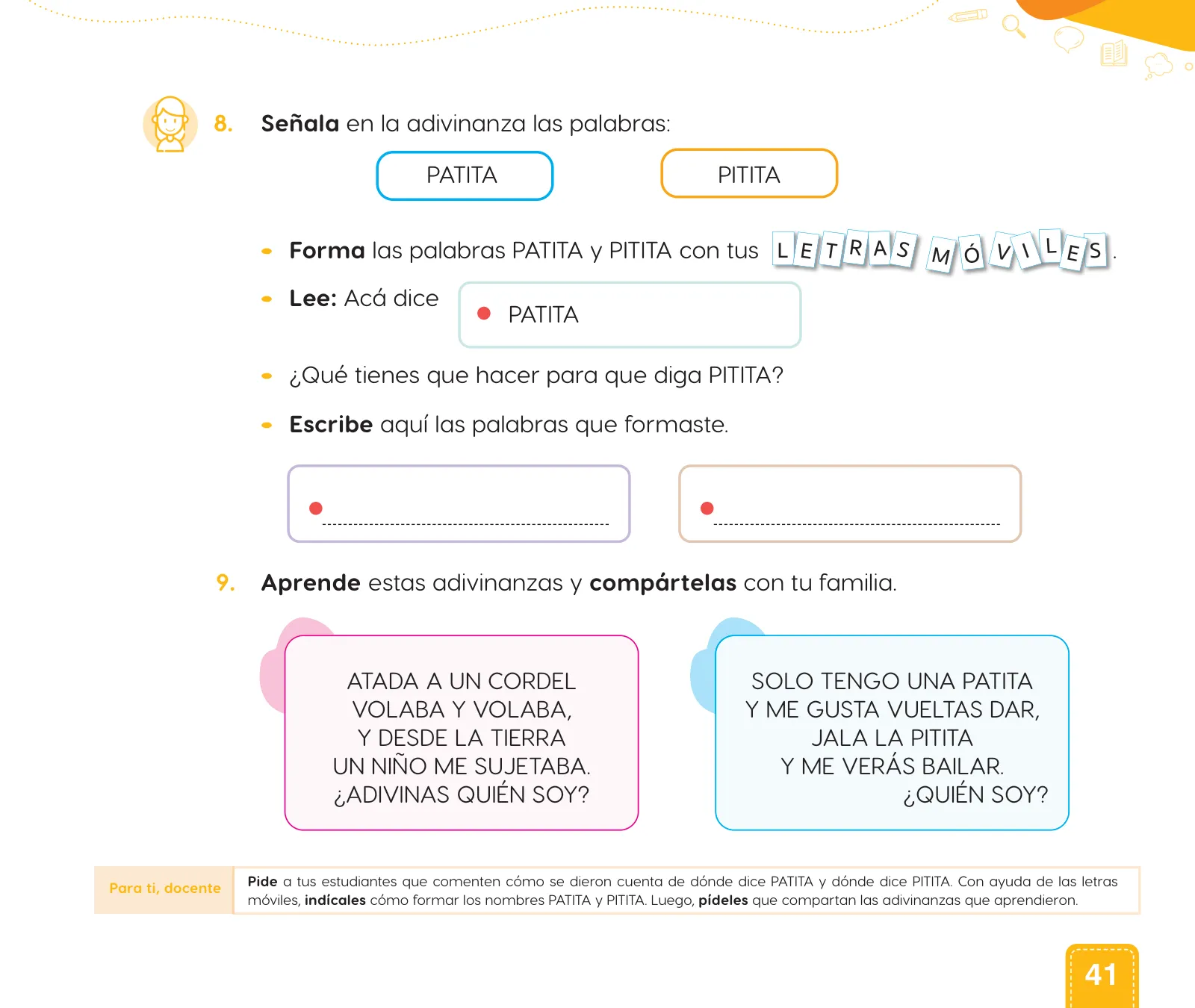 Página 43 de Cuadernillo de Comunicación 1, primer grado de Primaria · 2023