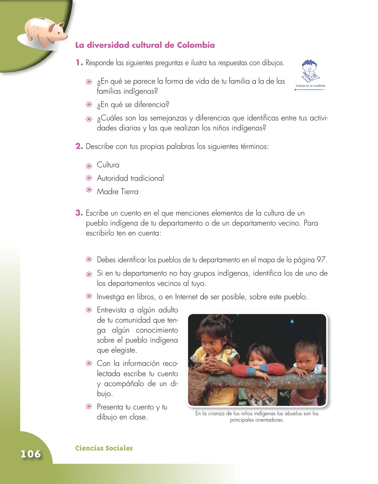 Miniatura página 106 de Ciencias Sociales 5° · Cartilla 01