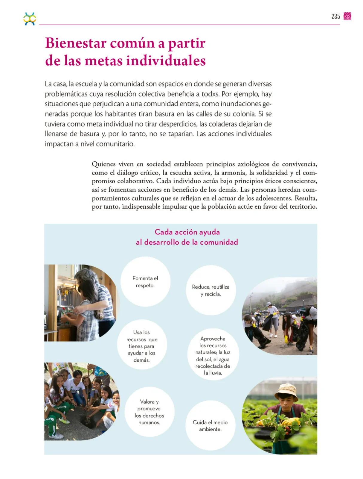 Miniatura página 236 de Colección Ximhai. De lo humano y lo comunitario.   Libro de Educación Secundaria Grado 1°  Ciclo Escolar 2025 - 2026