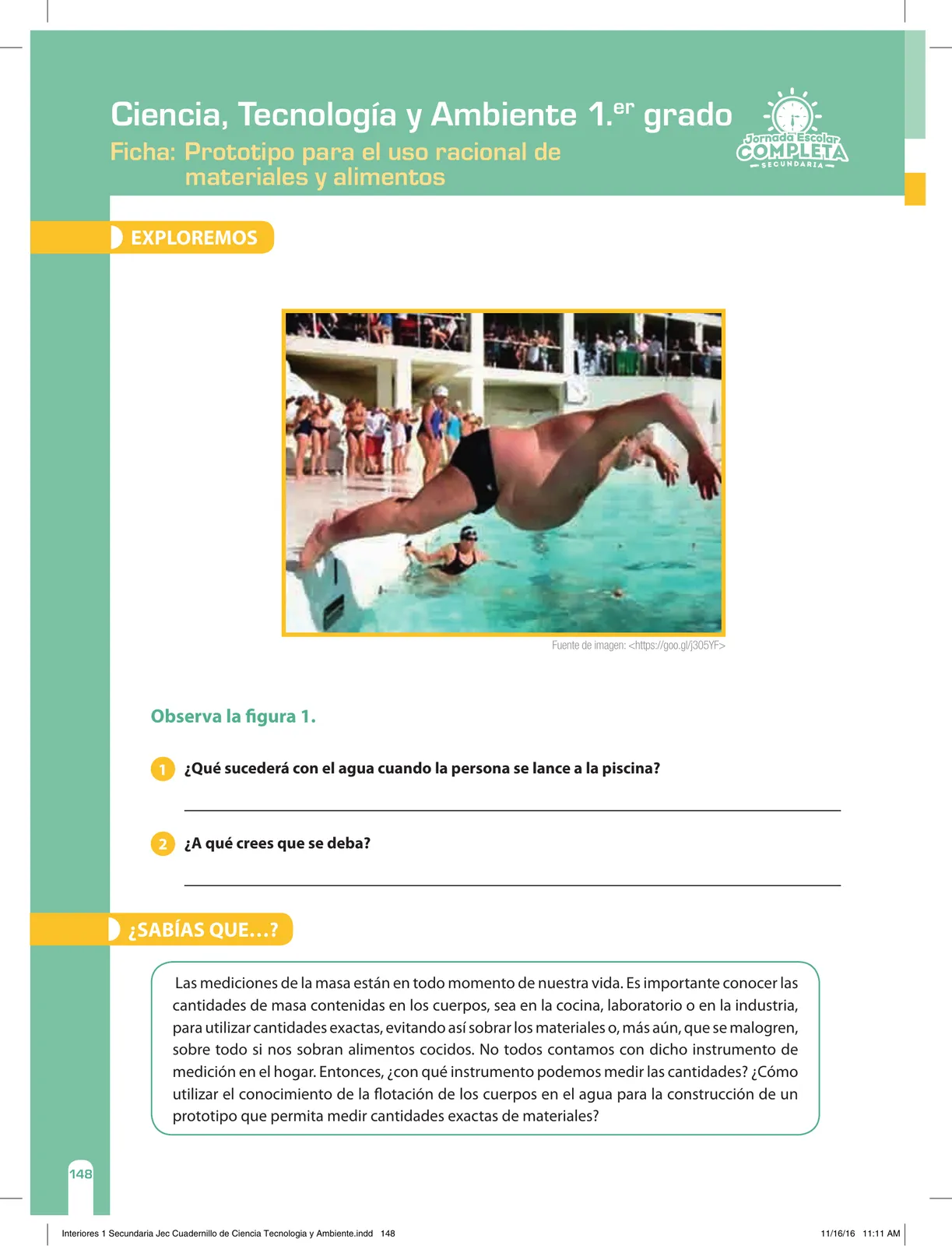 Página 148 de Ciencia, Tecnología y Ambiente 1. Cuaderno de reforzamiento pedagógico - JEC · 2016
