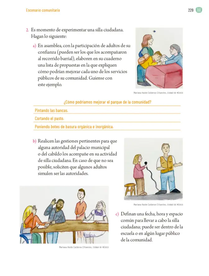 Página 232 de Proyectos Comunitarios. Libro de Educación Primaria Grado 5° Ciclo Escolar 2025 - 2026