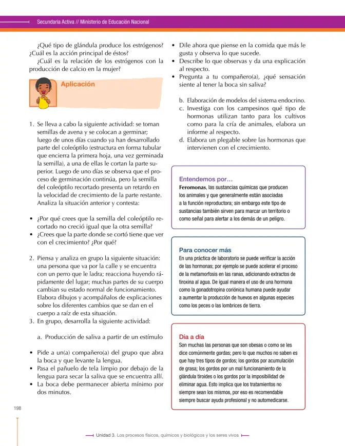 Página 198 de Ciencias Naturales 8° · Secundaria Activa