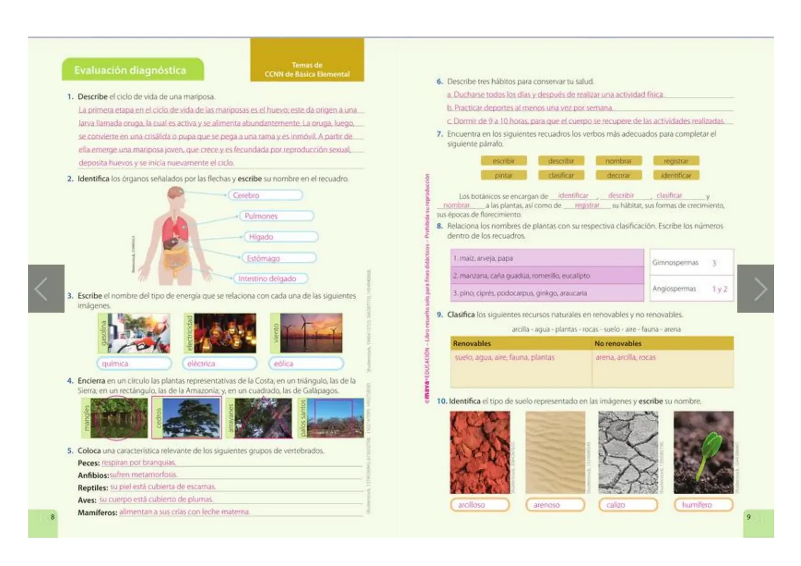 Página 2 de Ciencias Naturales · 5 EGB · 2024
