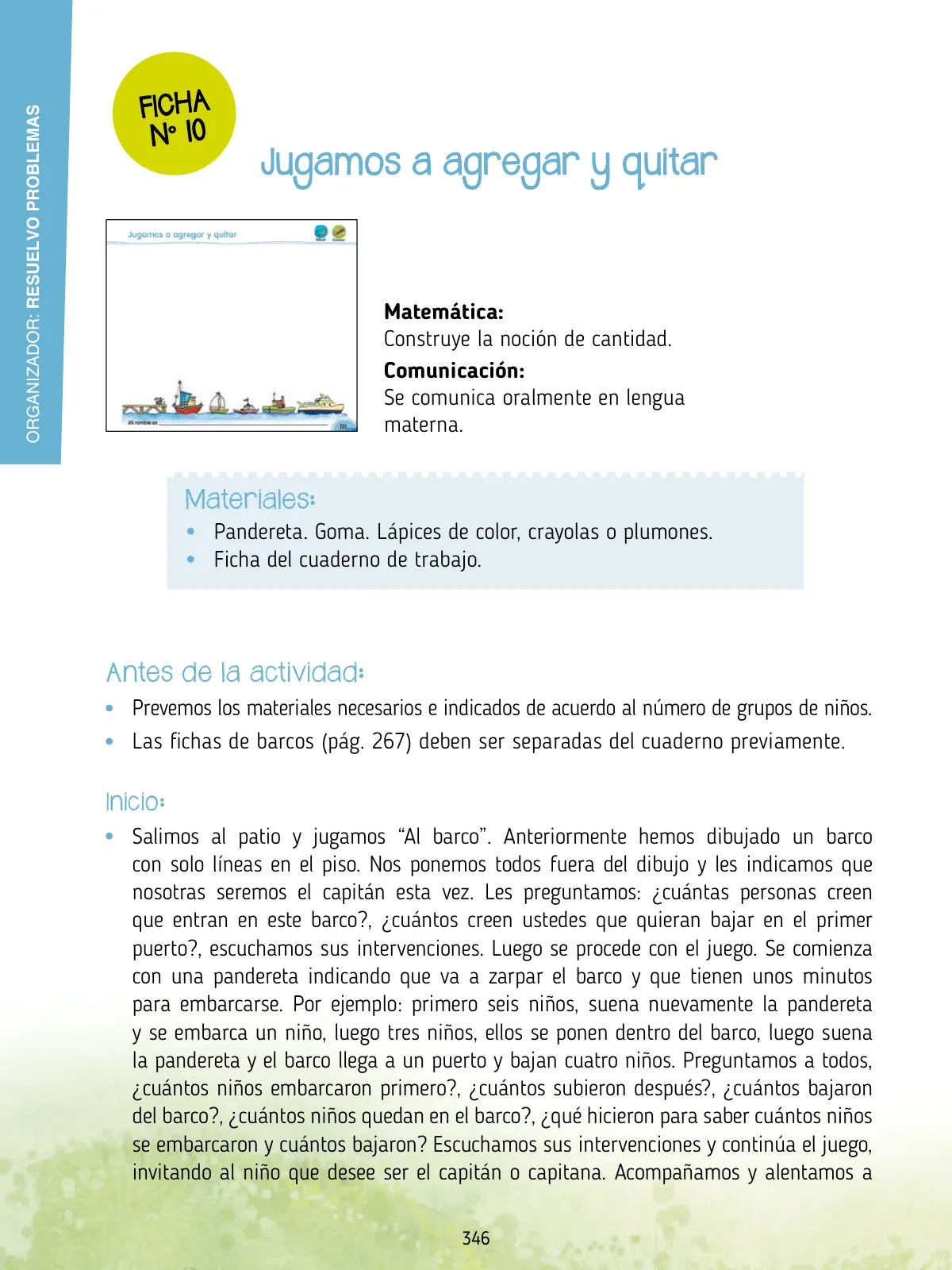 Miniatura página 348 de Agenda pedagógica 2017-2018 para docentes de II Ciclo de Instituciones de nivel de Educación Inicial · 2017