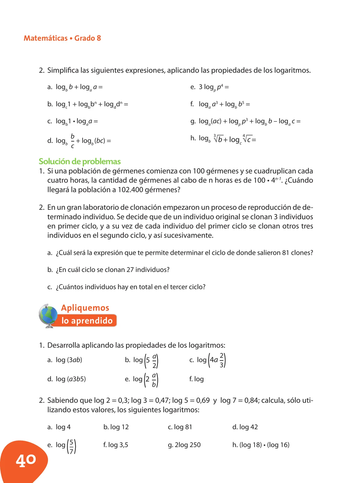 Página 41 de Matematica 8° · Postprimaria