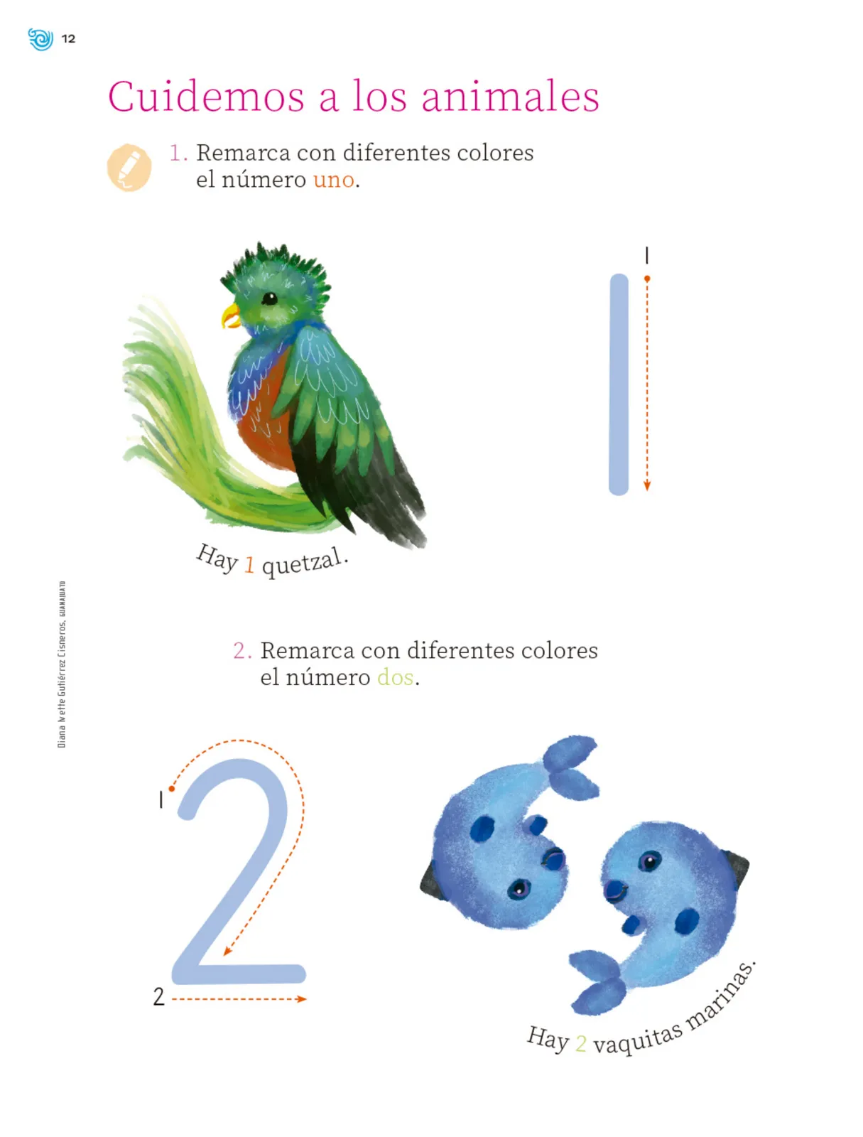 Miniatura página 13 de Múltiples lenguajes. Trazos y números.   Libro de Educación Primaria Grado 1°  Ciclo Escolar 2025 - 2026