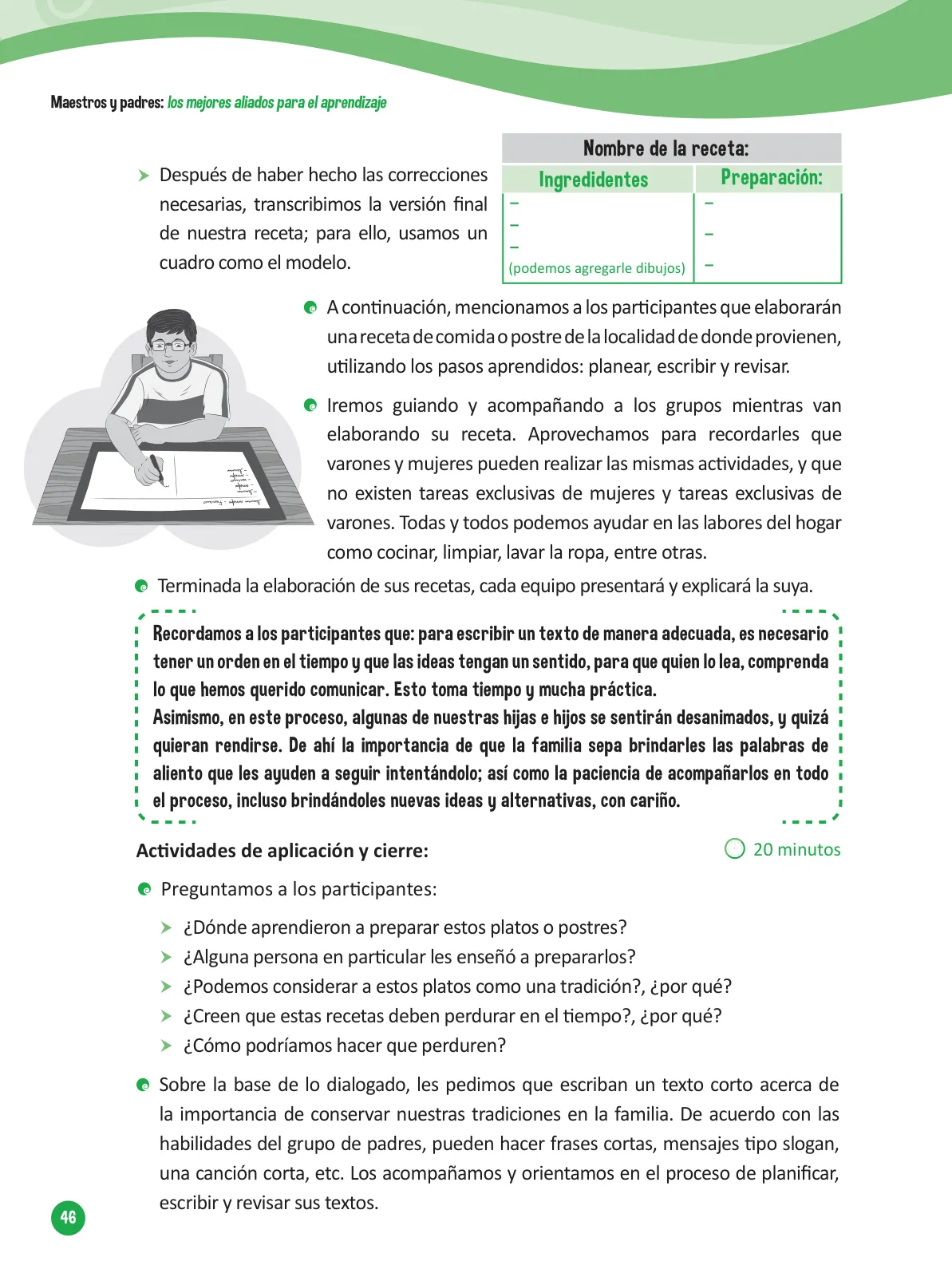 Página 48 de Guía para el trabajo docente con las familias del ciclo V de Primaria · 2016