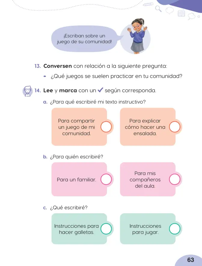 Página 65 de Cuadernillo de Comunicación 2, segundo grado de Primaria · 2023