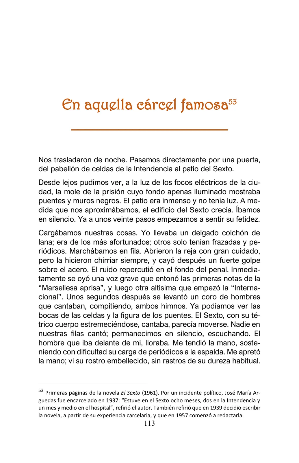Página 113 de Arguedas, entre el fuego y el amor : textos seleccionados para estudiantes de Educación Básica · 2021