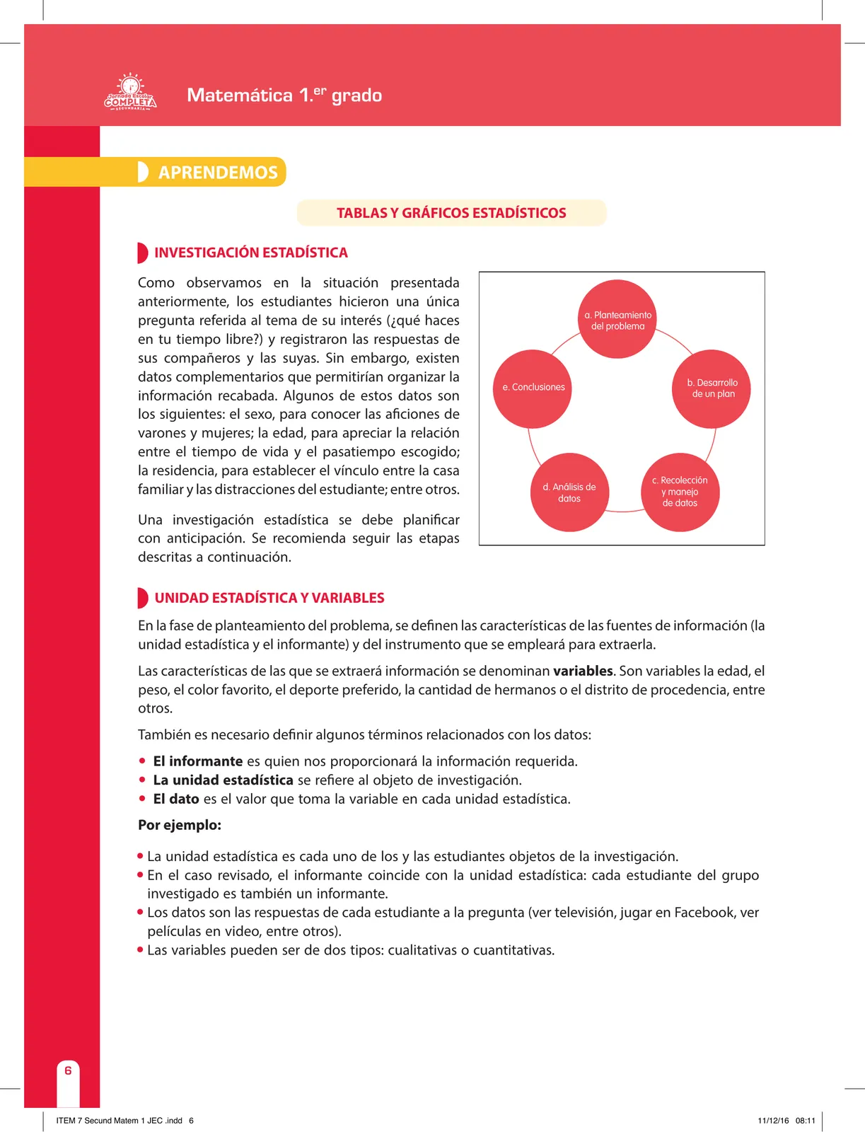 Página 6 de Matemática 1 : cuaderno de reforzamiento pedagógico - JEC · 2016