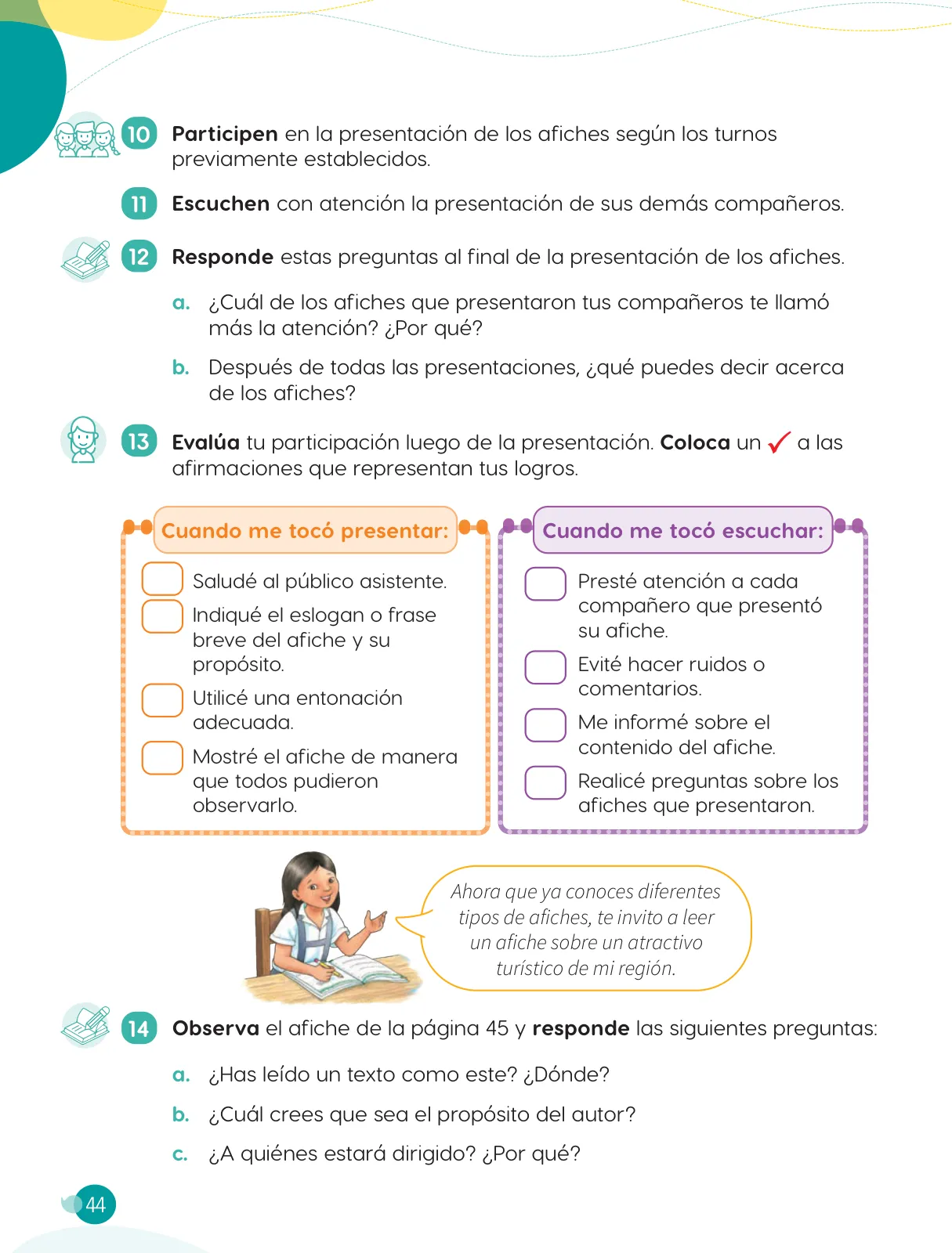 Página 46 de Cuadernillo de Comunicación 4, cuarto grado de Primaria · 2023