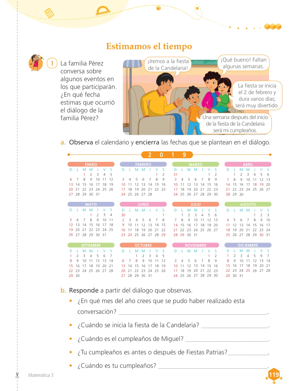 Miniatura página 121 de Matemática 3 : cuaderno de trabajo para tercer grado de Educación Primaria 2019 · 2019