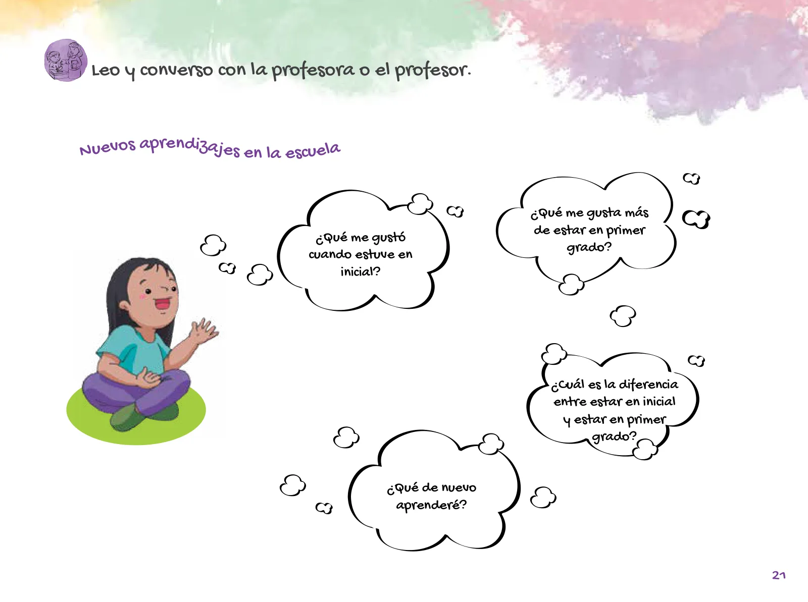 Miniatura página 23 de Cuadernillo de Tutoría 1 : primer grado de Educación Primaria · 2021
