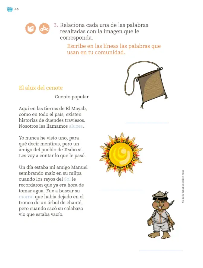 Página 47 de Múltiples lenguajes. Trazos y palabras. Libro de Educación Primaria Grado 2° Ciclo Escolar 2025 - 2026
