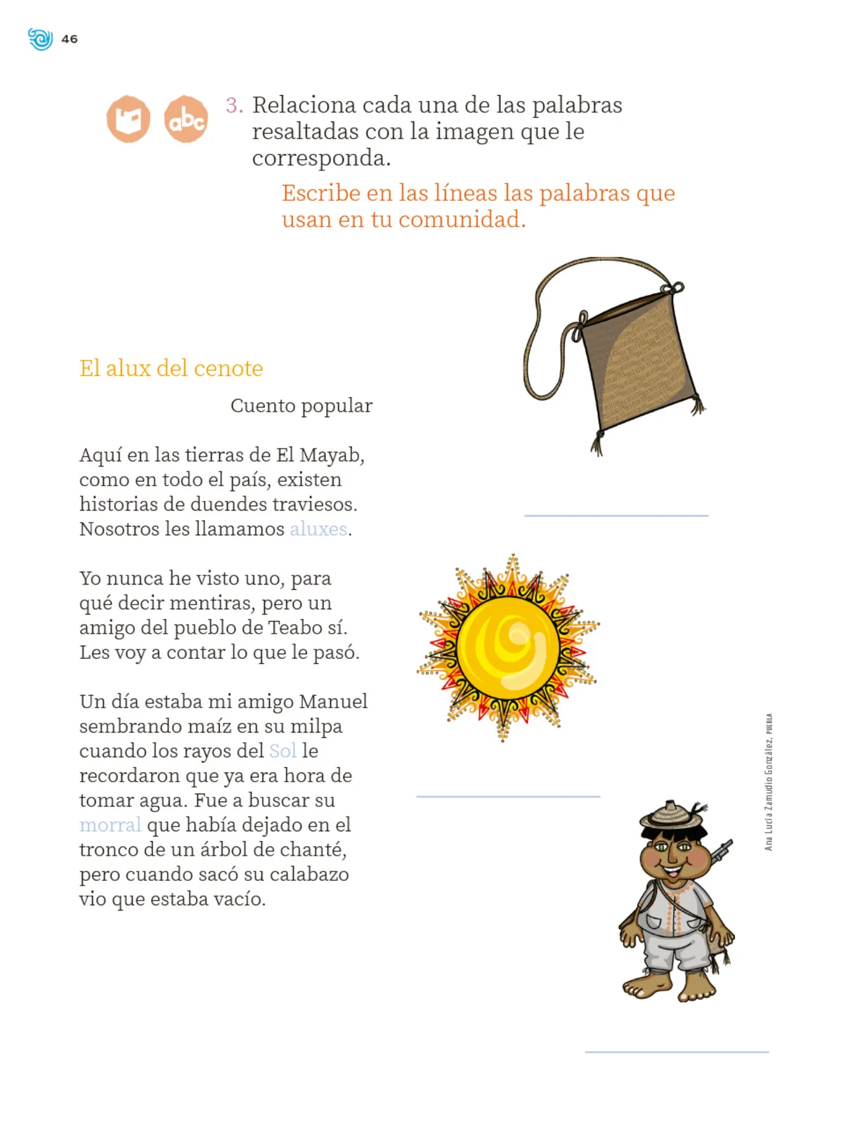 Miniatura página 47 de Múltiples lenguajes. Trazos y palabras.   Libro de Educación Primaria Grado 2°  Ciclo Escolar 2025 - 2026