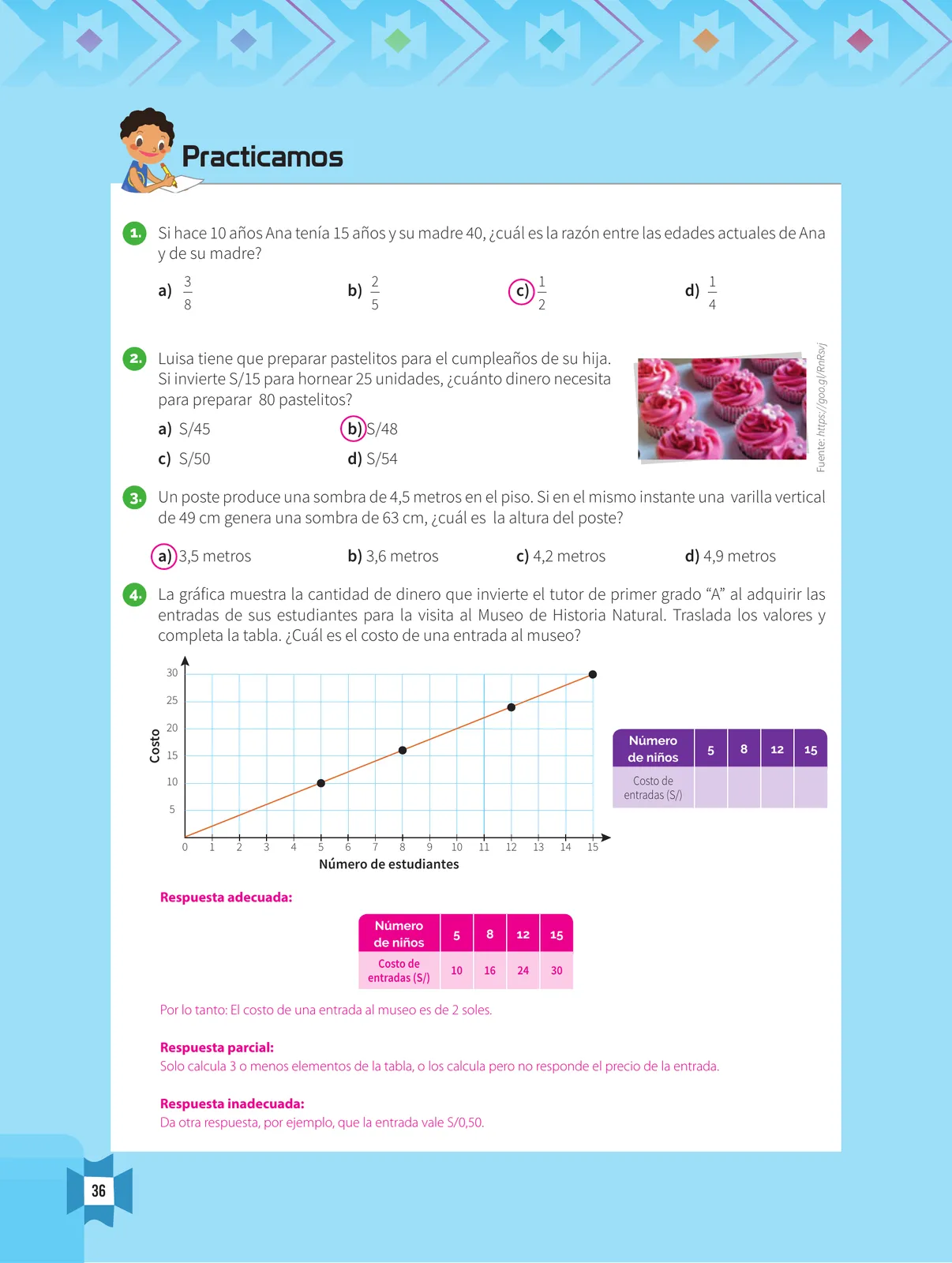 Miniatura página 38 de Resolvamos problemas 1 : manual para el docente 2018 · 2018