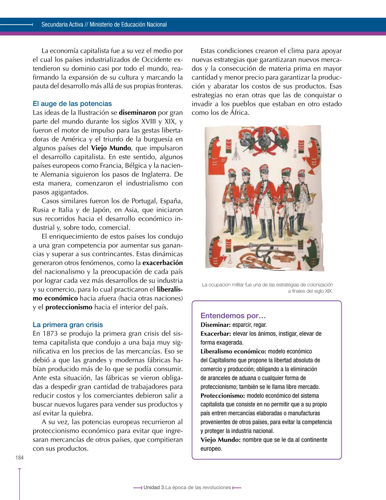 Miniatura página 184 de Ciencias Sociales 8° · Secundaria Activa