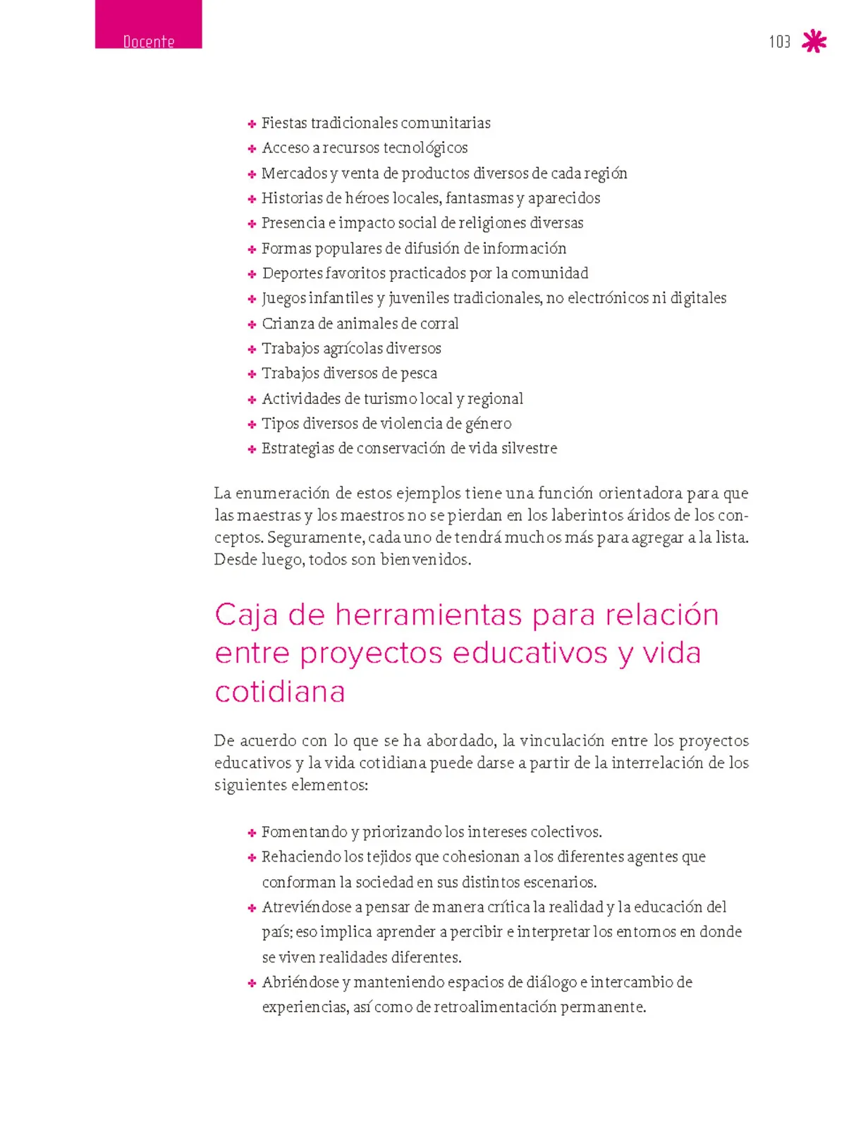 Página 104 de Un libro sin recetas para la maestra y el maestro. Fase 6. Libro de Educación Secundaria Grado 1°, 2°, 3° Ciclo Escolar 2025 - 2026