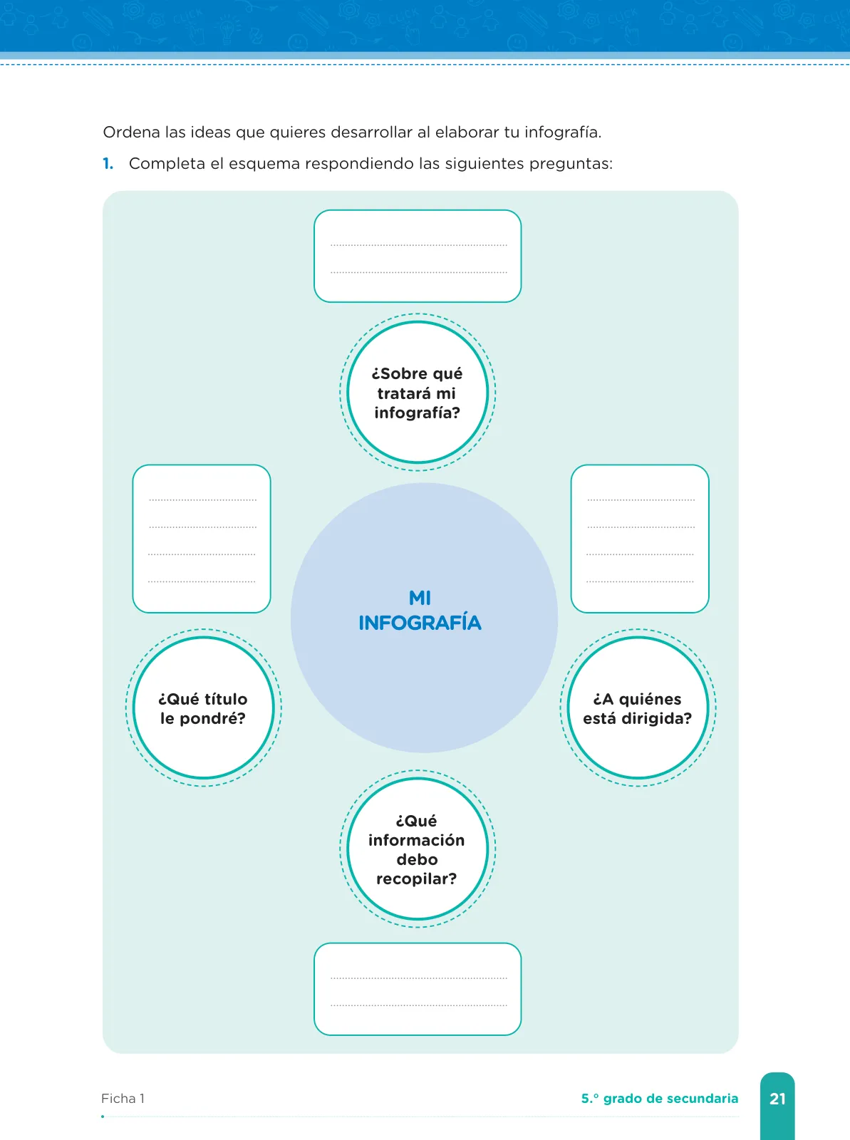 Miniatura página 23 de Fichas de aprendizaje de Comunicación 5 · 2024