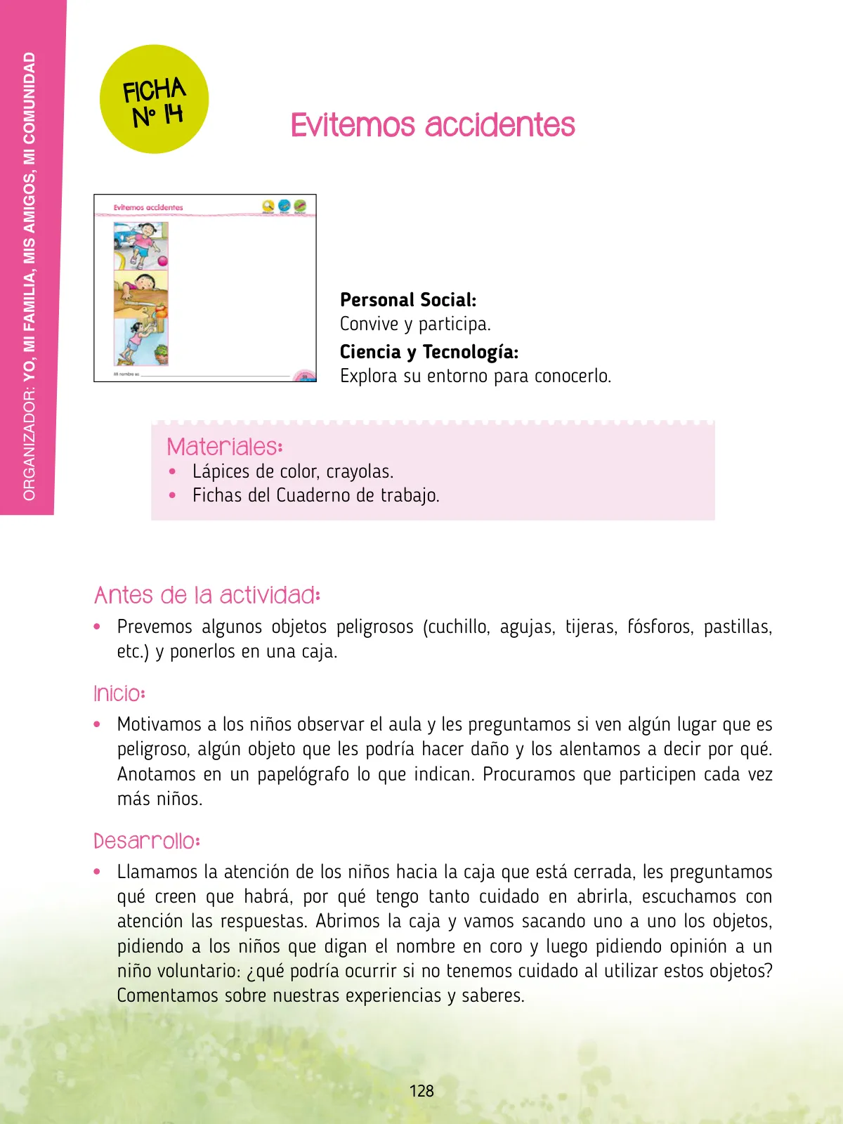 Miniatura página 130 de Agenda pedagógica 2017-2018 para docentes de II Ciclo de Instituciones de nivel de Educación Inicial · 2017
