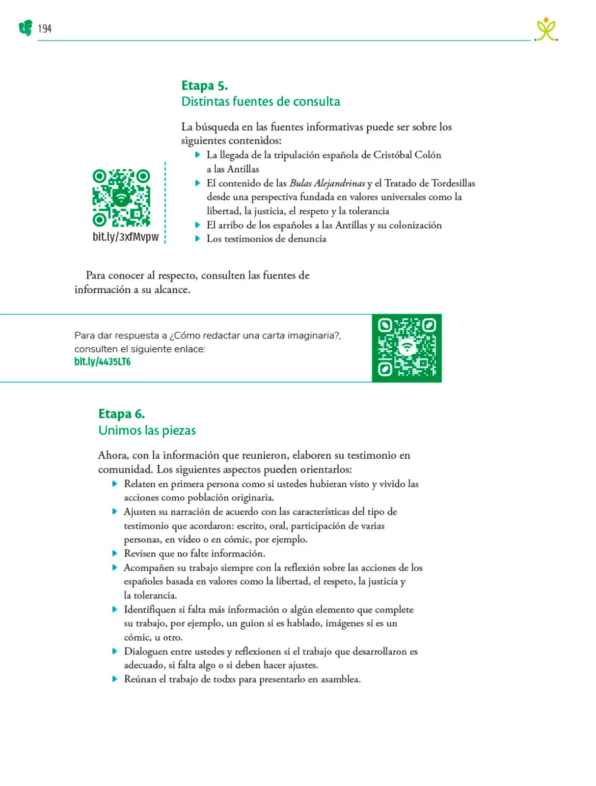 Página 195 de Colección Sk´asolil. Nuestro libro de Proyectos. Tomo I.    Libro de Educación Telesecundaria Grado 2°  Ciclo Escolar 2025 - 2026