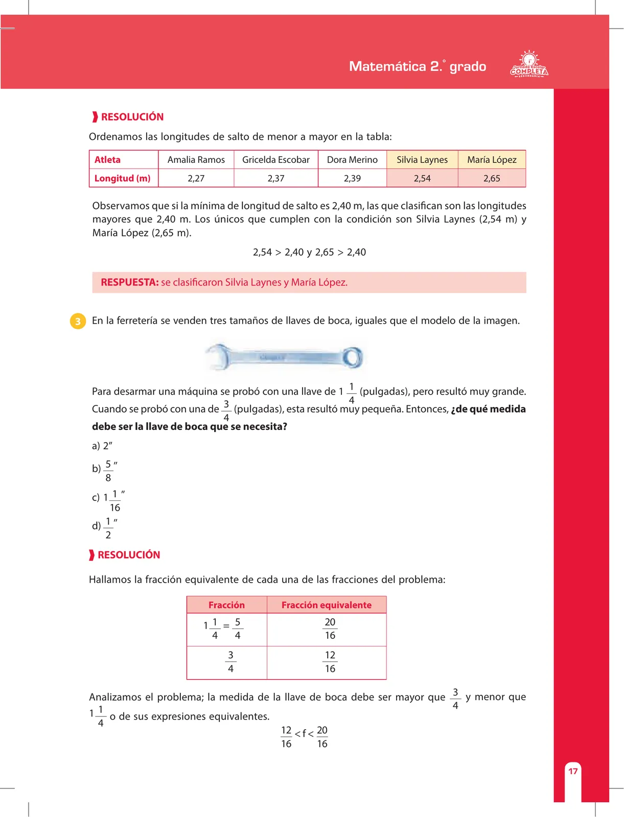 Miniatura página 17 de Matemática 2 : cuaderno de reforzamiento pedagógico - JEC · 2016