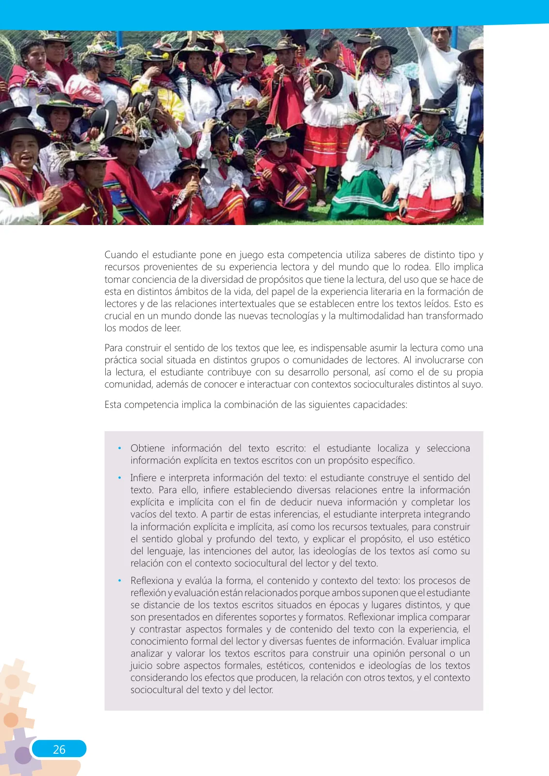 Miniatura página 26 de Guía para el docente sobre el uso del material educativo, Quechua Chanka. Ciclos Inicial e Intermedio, área de Comunicación · 2020