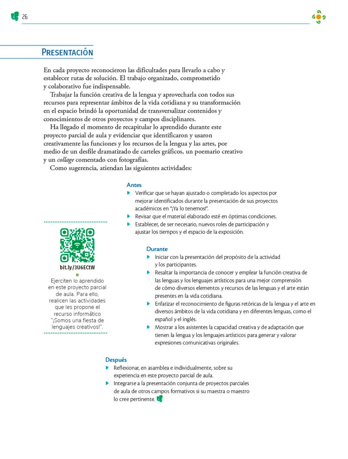 Página 27 de Colección Nanahuatzin. Nuestro libro de Proyectos.  Tomo II.  Libro de Educación Telesecundaria Grado 3°  Ciclo Escolar 2025 - 2026