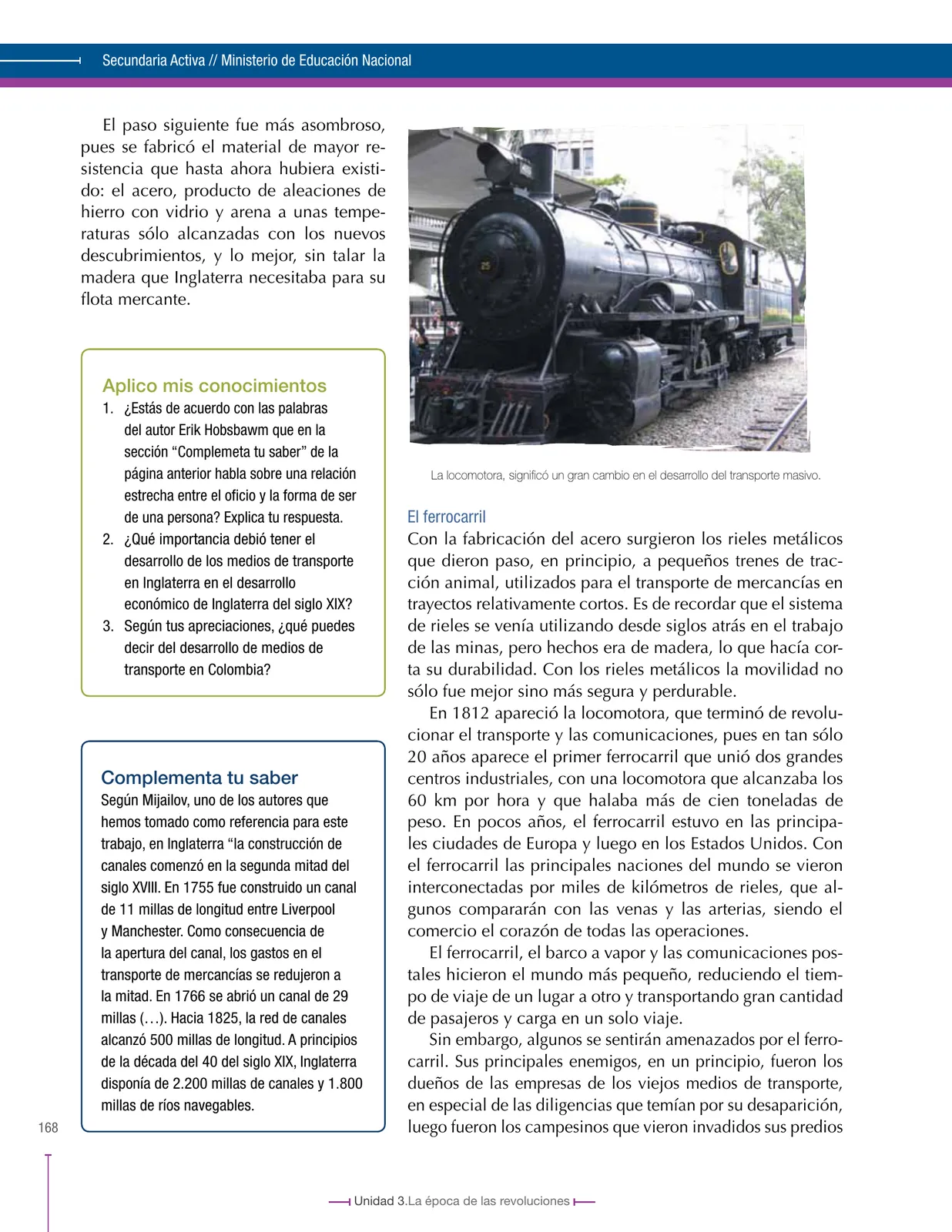 Miniatura página 168 de Ciencias Sociales 8° · Secundaria Activa