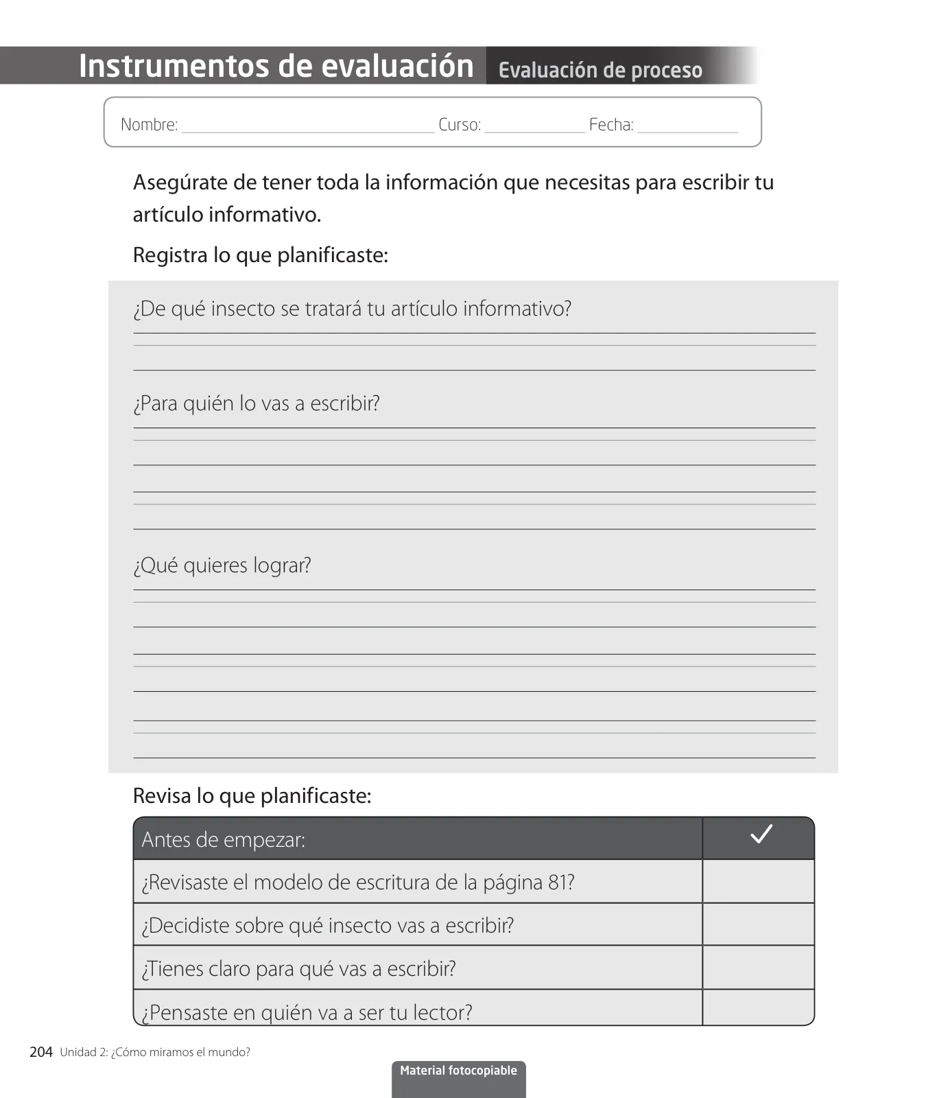 Miniatura página 206 de Lenguaje y Comunicación – Segundo Básico – Texto del Estudiante MINEDUC – Descargar PDF · 2024