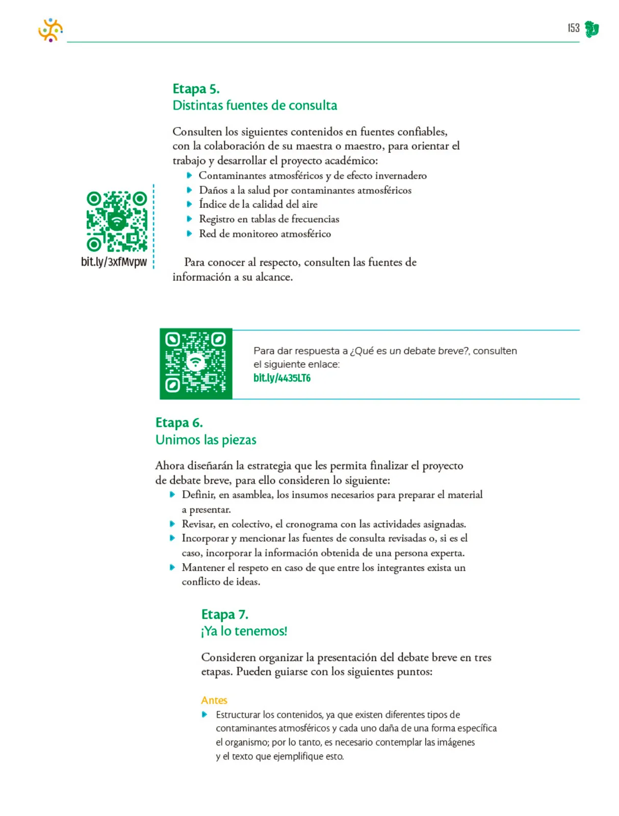 Página 154 de Colección Sk´asolil. Nuestro libro de Proyectos. Tomo II. Libro de Educación Telesecundaria Grado 2° Ciclo Escolar 2025 - 2026