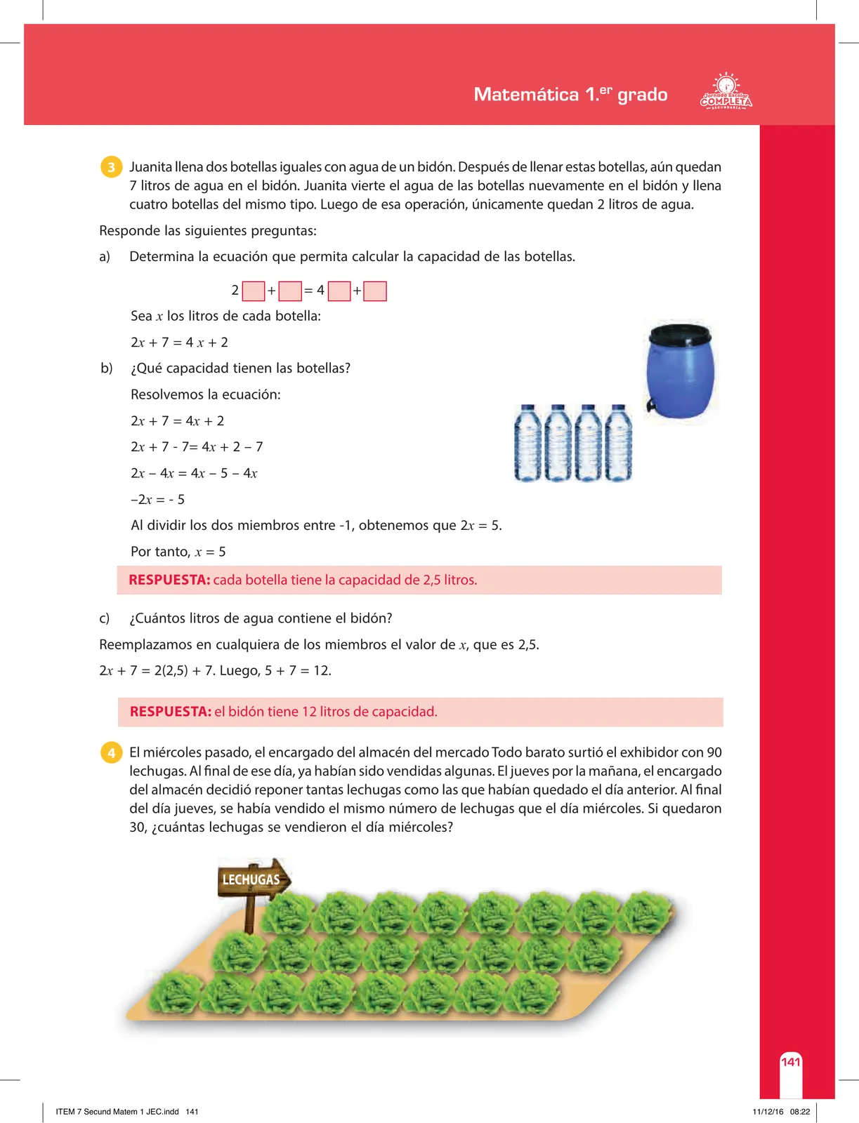 Miniatura página 141 de Matemática 1 : cuaderno de reforzamiento pedagógico - JEC · 2016