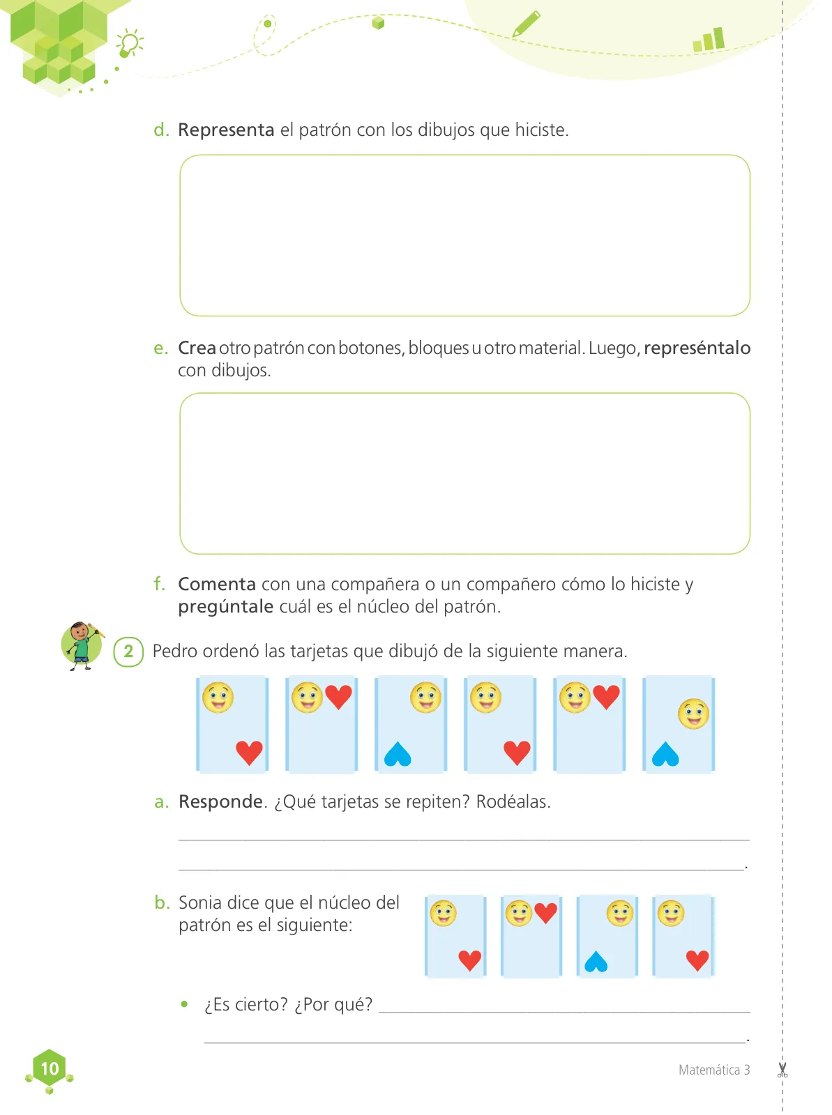 Página 12 de Matemática 3 : cuaderno de trabajo para tercer grado de Educación Primaria 2019 · 2019