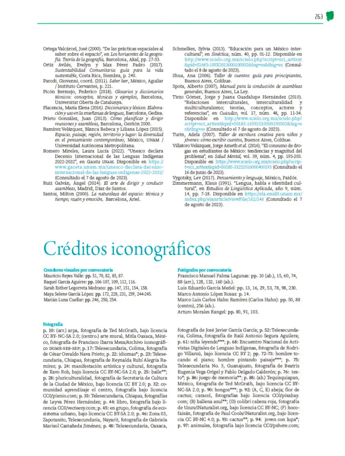 Página 264 de Colección Ximhai. Nuestro libro de Proyectos. Tomo II. Libro de Educación Telesecundaria Grado 1° Ciclo Escolar 2025 - 2026