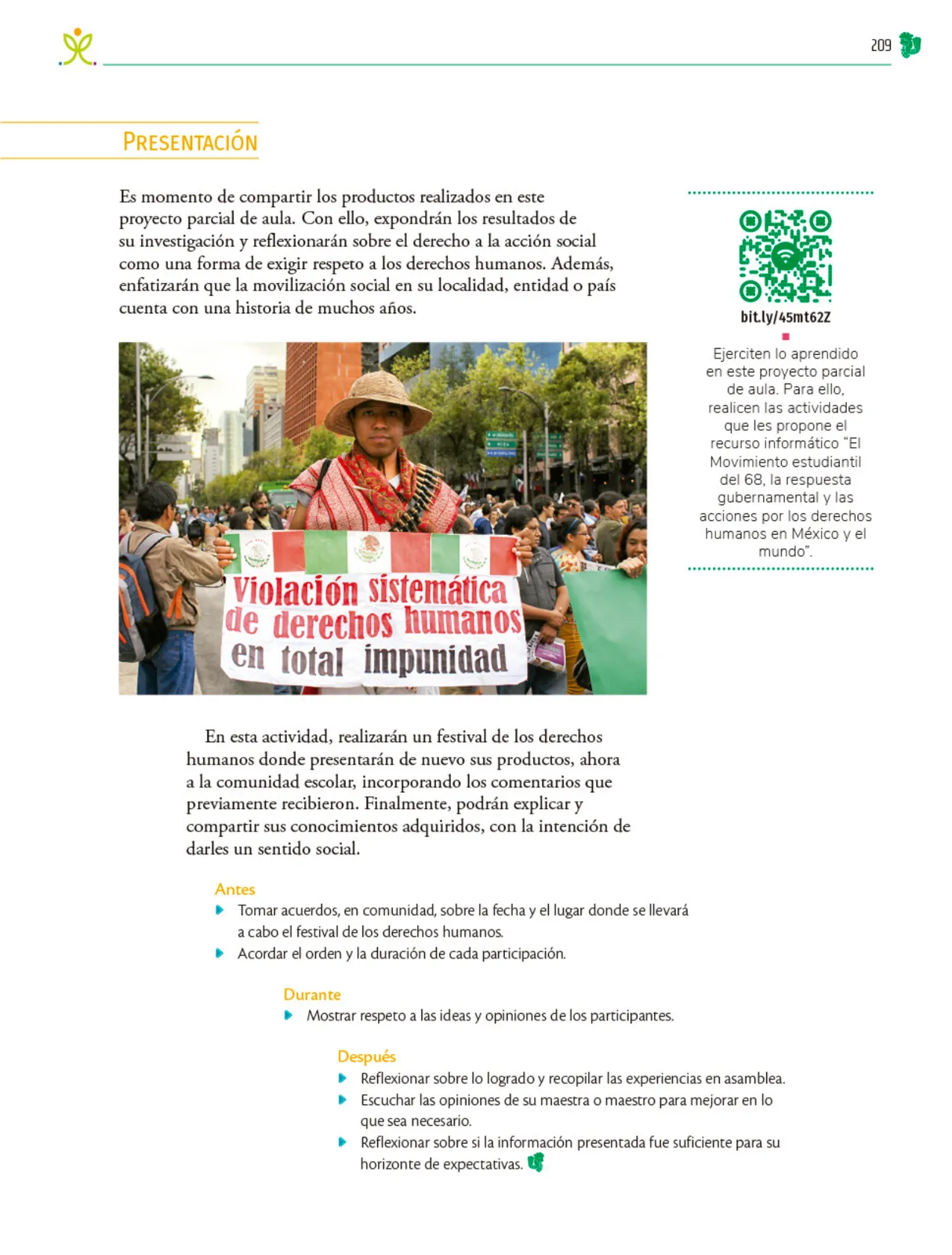 Miniatura página 210 de Colección Sk´asolil. Nuestro libro de Proyectos.  Tomo III.  Libro de Educación Telesecundaria Grado 2°  Ciclo Escolar 2025 - 2026
