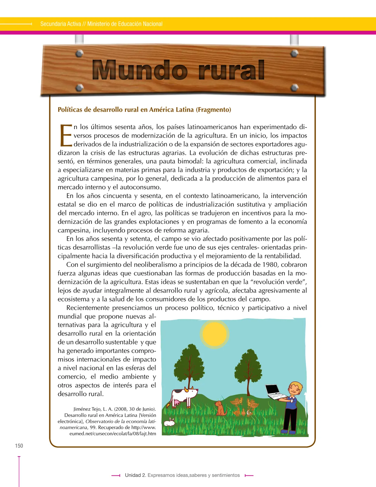 Página 150 de Lenguaje 9° · Secundaria Activa