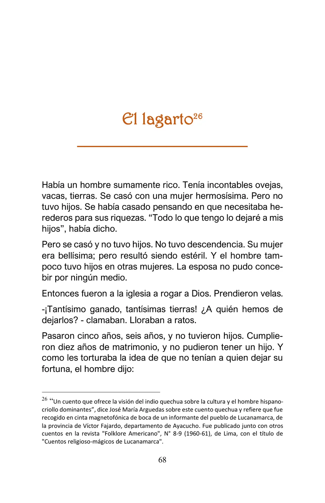 Miniatura página 68 de Arguedas, entre el fuego y el amor : textos seleccionados para estudiantes de Educación Básica · 2021