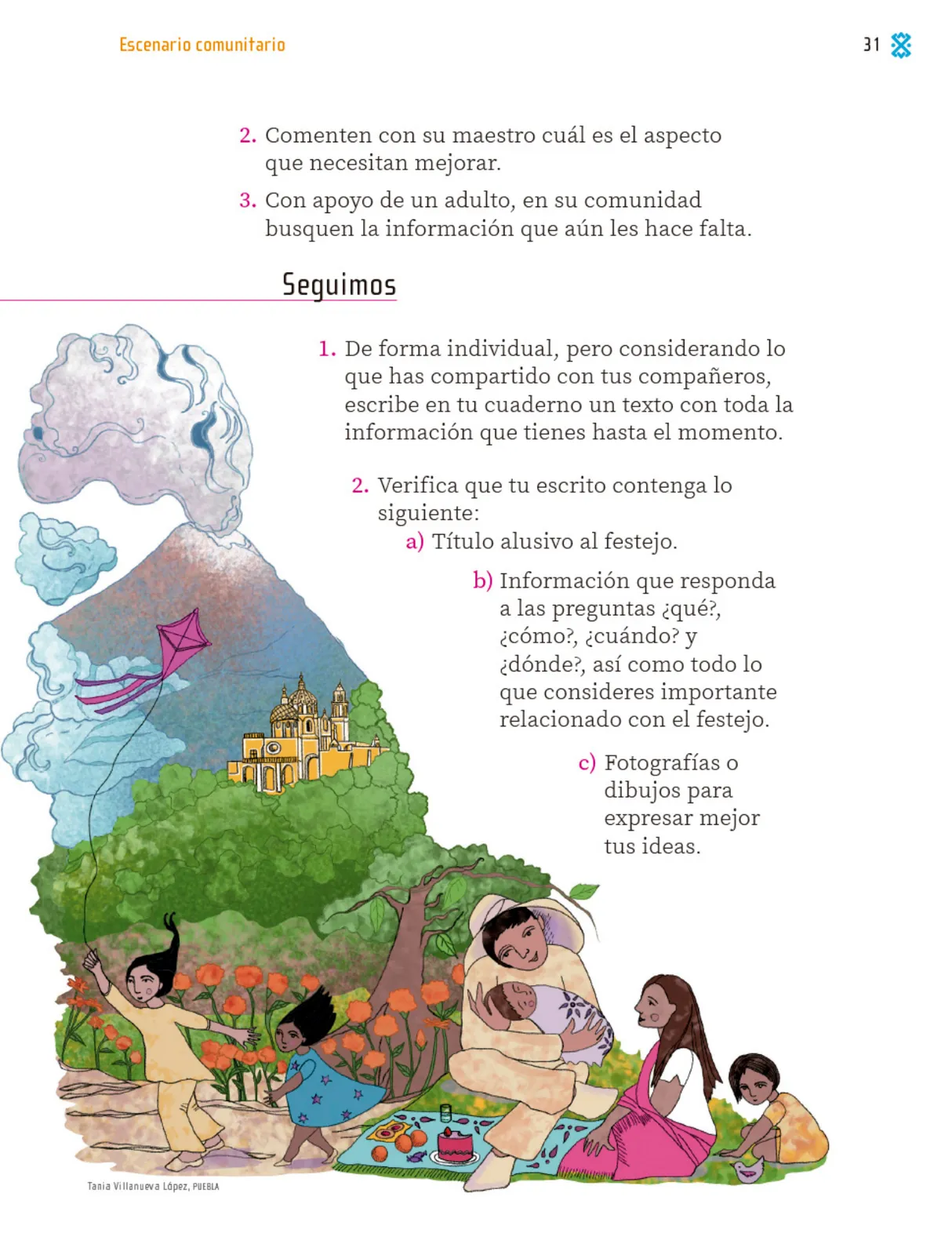 Miniatura página 32 de Proyectos Comunitarios.   Libro de Educación Primaria Grado 1°  Ciclo Escolar 2025 - 2026